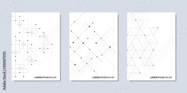 Obraz Creative idea of modern design with abstract geometric background. Minimalistic vector texture with polygonal pattern. Template for cover brochure, layout, flyer, book, banner