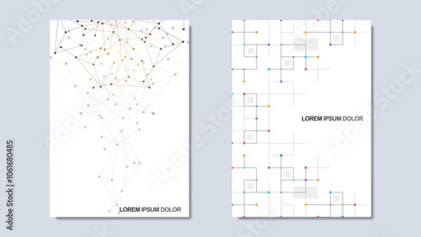 Obraz Creative idea of modern design with abstract geometric background. Minimalistic vector texture with polygonal pattern. Template for cover brochure, layout, flyer, book, banner