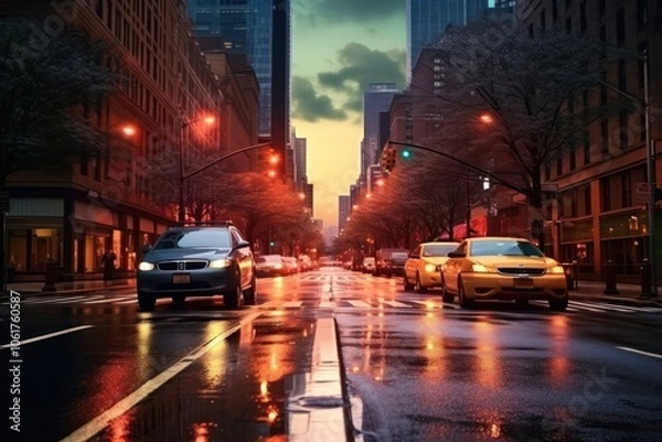 Fototapeta Photography difference between road street architecture metropolis.