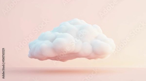 Fototapeta Bloating cloud, soft texture, dreamy atmosphere, vibrant sky vista, 3D artwork.