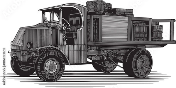 Obraz Vintage Flatbed Truck.