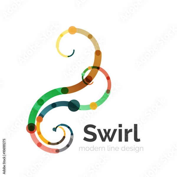 Fototapeta Vector swirl circle logo