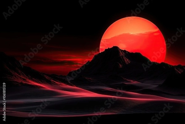 Obraz sunset in the desert