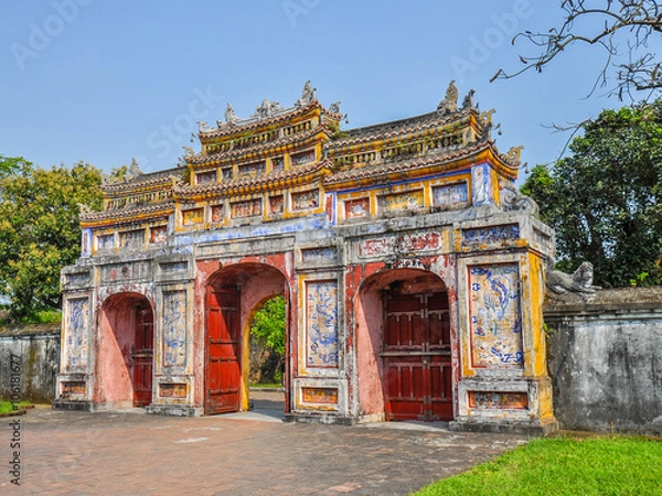 Obraz Gateway of Dien Tho, Imperial City of Hue, Vietnam