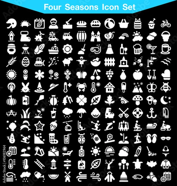 Obraz Four Seasons icon set 