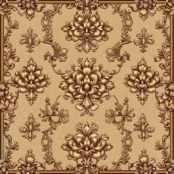 Fototapeta seamless pattern with flowers