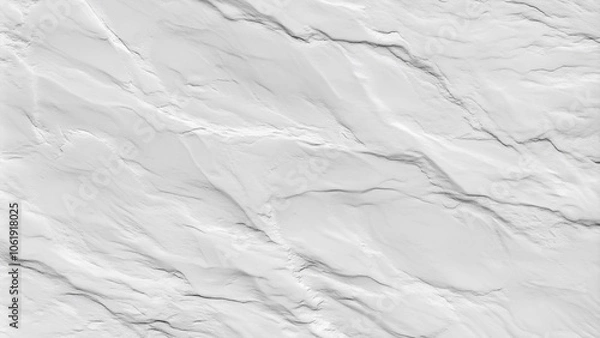 Fototapeta Abstract white monochrome background with 3d grunge texture. Collection winter template with black white gray pattern for seasonal design.