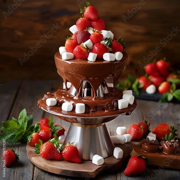 Obraz strawberries and chocolate