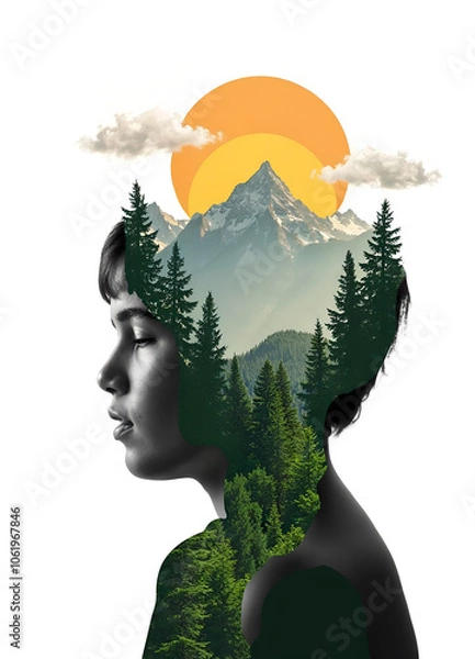 Obraz person in the head