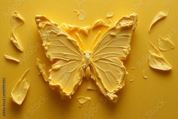 Obraz Butter shaped into butterfly