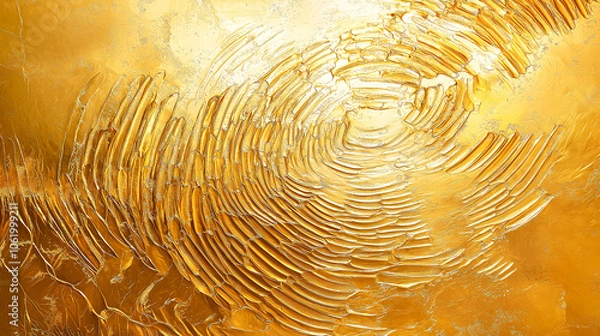 Fototapeta Abstract Golden Texture with Circular Patterns