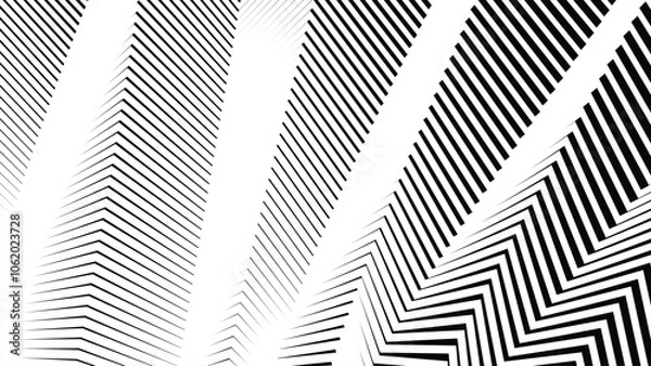 Obraz Black and white seamless zig zag pattern abstract background