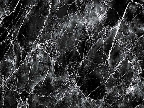 Fototapeta Black marble texture, white isolate background