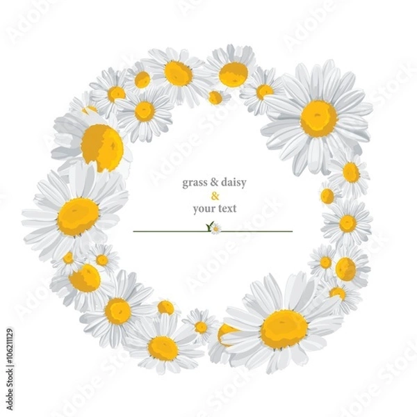 Obraz summer print with daisies