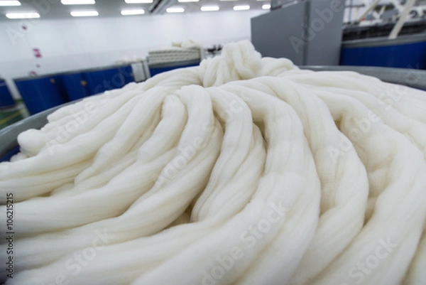 Fototapeta Wool tops for spinning process