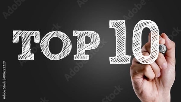 Obraz Hand writing the text: Top 10
