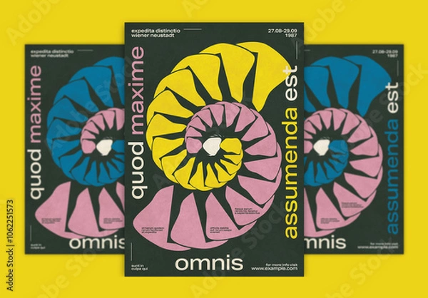 Fototapeta Stylish Modern Poster Layout Design Concept with Abstract Shapes