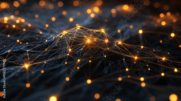 Fototapeta Neural network 3D illustration