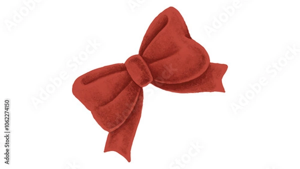 Obraz red bow isolated on white background