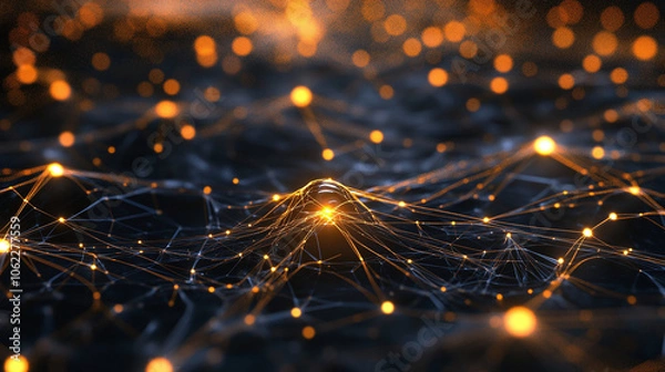 Fototapeta Neural network 3D illustration
