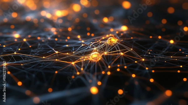 Fototapeta Neural network 3D illustration