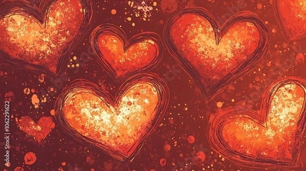 Fototapeta New Year warm wishes patterns with heartfelt messages