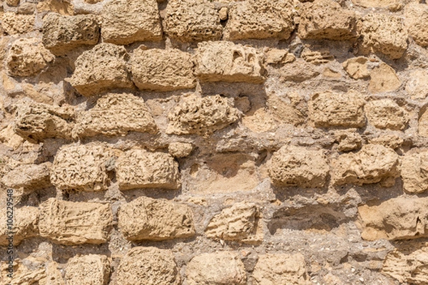 Fototapeta Background  texture of wall ruins. stone wall texture , texture of stone wall for background , old stone texture