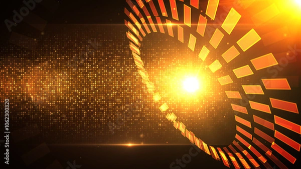 Obraz Party Background with Glittering Led Grids and Design Elements