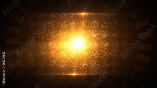 Obraz Party Background with Glittering Led Grids and Design Elements