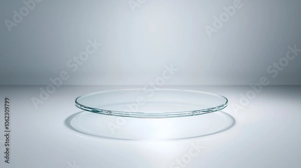 Fototapeta podium Discover How a Simple Glass Plate Enhances Your Dining Experience and Elevates Table Presentation