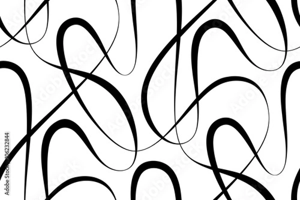 Obraz Vector floral background of drawn lines