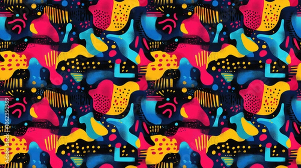 Fototapeta Cool abstract texture pattern featuring vibrant colors and intricate shapes ideal for contemporary design projects