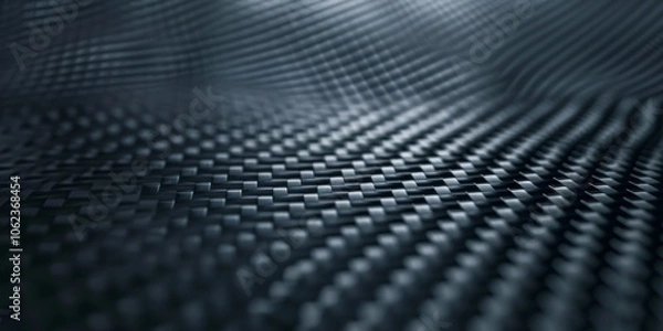 Fototapeta Carbon fiber composite raw material background. Carbon fiber texture. Dark Gray background with lighting.
