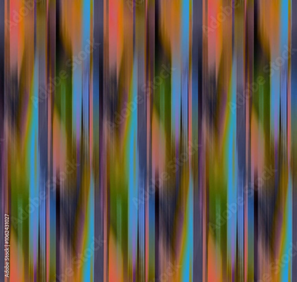Fototapeta Abstract blurred seamless pattern. Watercolor paints texture. Trendy botanical design.