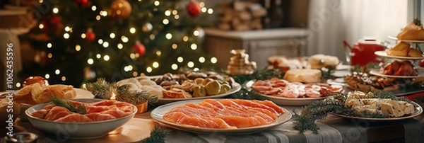 Obraz Christmas Swedish Julbord