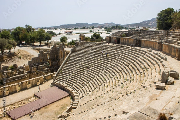 Obraz The ancient Lycian amphitheater of the city of Mira in Turkey