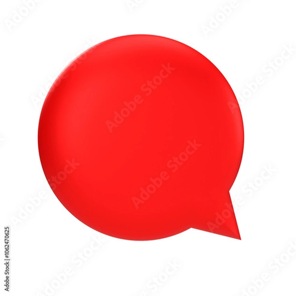 Fototapeta Label bubble speech icon 3d quote text box 