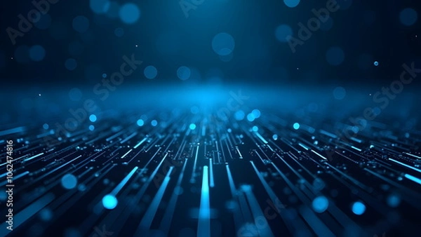 Obraz Abstract blue electronic tech design