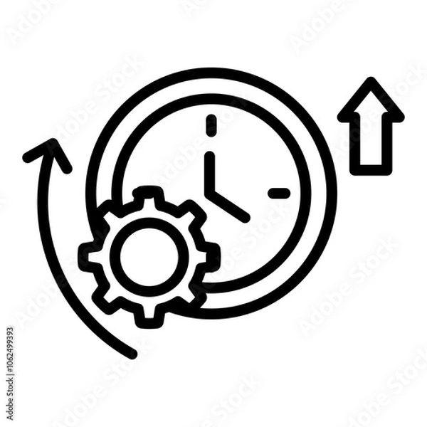 Fototapeta Efficiency Outline Icon