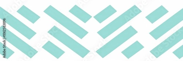 Fototapeta The banner showcases a series of alternating turquoise stripes arranged in a dynamic geometric pattern, ideal for modern event settings or decorative purposes