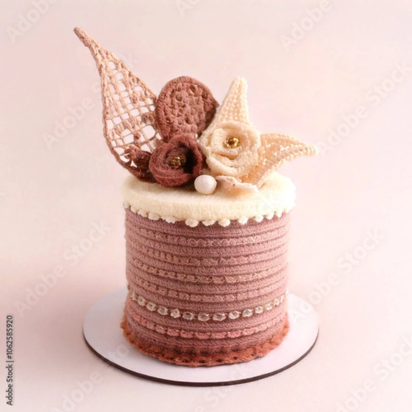 Obraz 羊毛フェルトのプチケーキ　チョコ