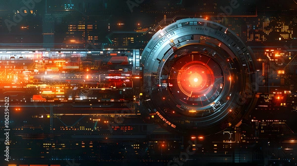 Fototapeta Futuristic Technology Interface - Illustration