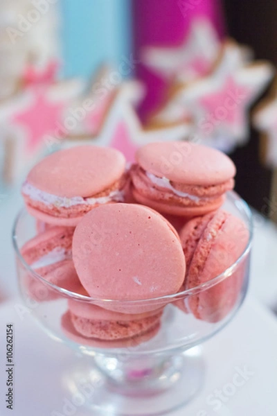 Obraz Biscuit.  Candy jar on a dessert table at party