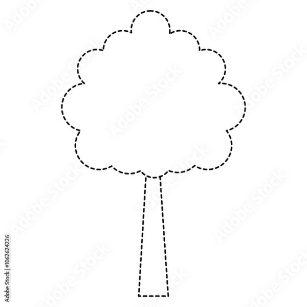 Obraz tree tracing line