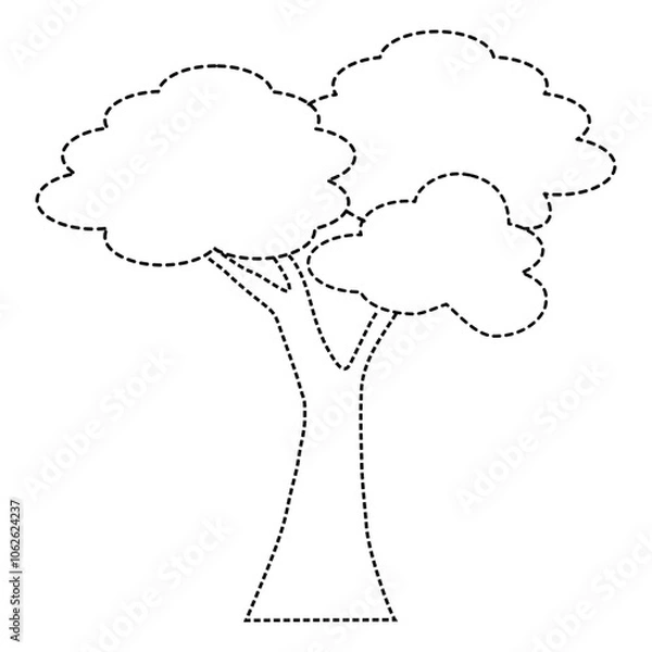 Obraz tree tracing line