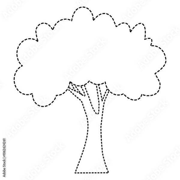 Fototapeta tree tracing line