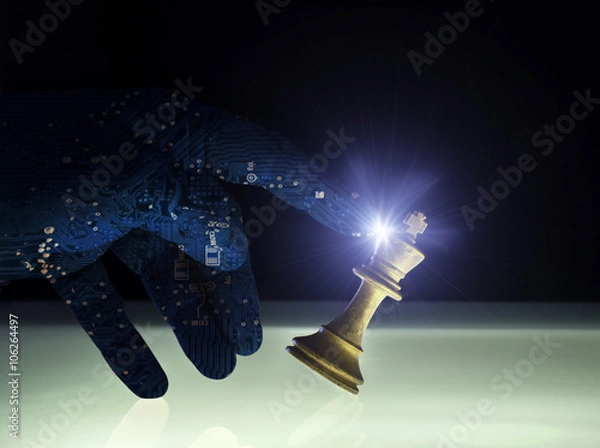 Obraz Superior Artificial Intelligence Wining Chess Concept