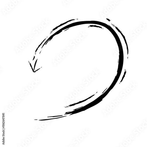 Obraz Creative Black Brushstroke Arrow Illustration
