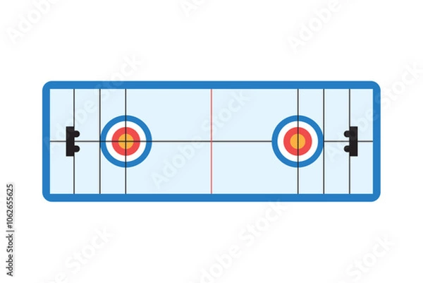 Obraz curling rink isolated