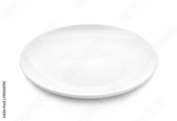 Obraz empty plate isolated on white background